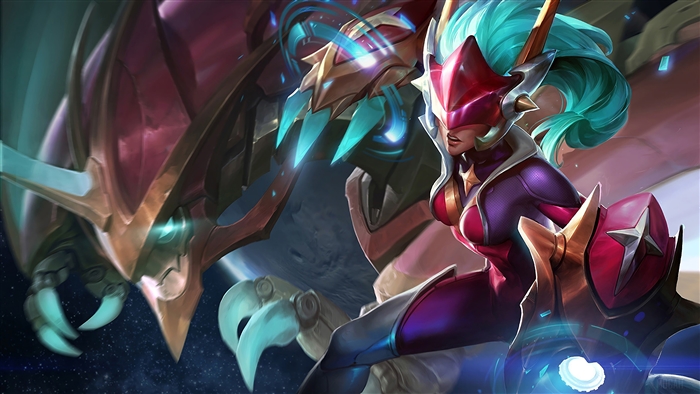 Super Galaxy Shyvana from League of Legends 4K