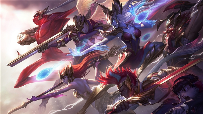 SKT T1 skins from League of Legends 4K