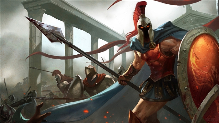 Pantheon from League of Legends Splash Art 4K