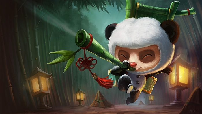 Panda Teemo from League of Legends Splash Art 4K