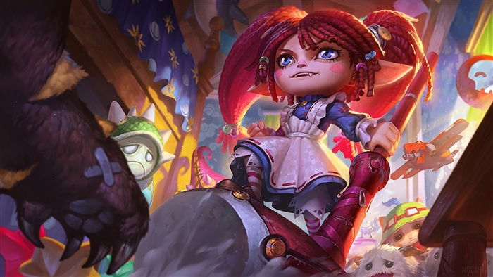 Ragdoll Poppy from League of Legends Art 4K
