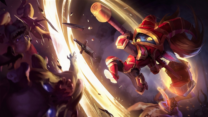 Scarlet Hammer Poppy from League of Legends 4K