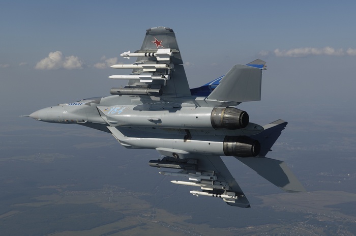 Russian MiG-35 fighter jet in flight