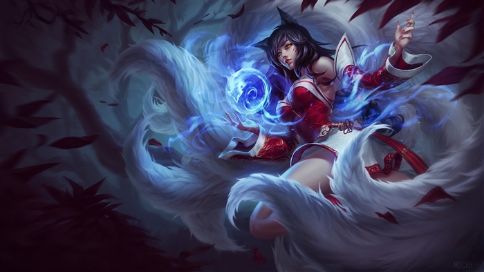 Ahri from League of Legends 4K Splash Art