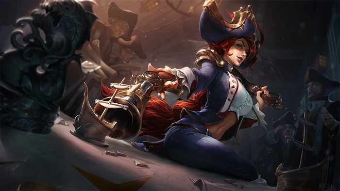 Miss Fortune from League of Legends Waterloo Splash Art 4K