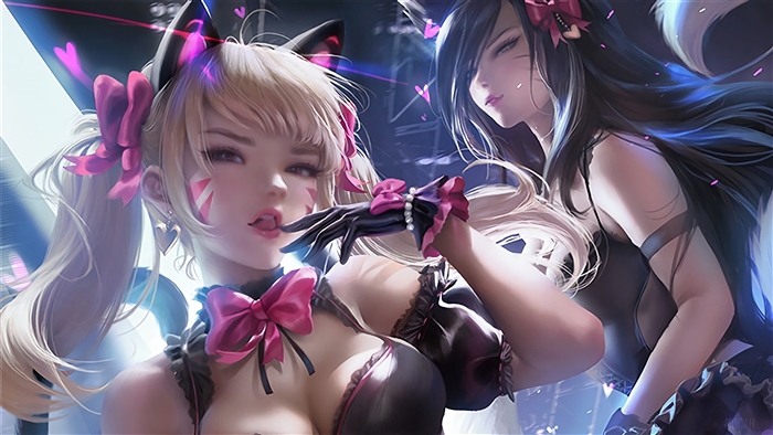 D.Va and Ahri from Overwatch and LoL 4K