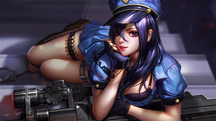 Officer Caitlyn from League of Legends 4K