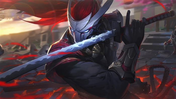 Blood Moon Yasuo from League of Legends 4K
