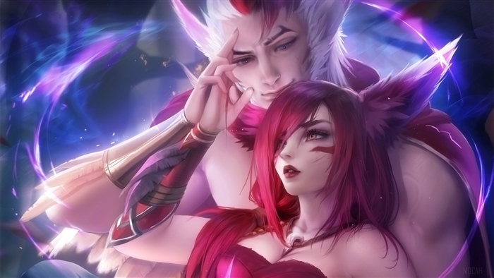 Xayah and Rakan from League of Legends 4K