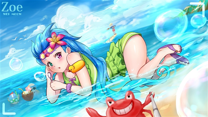Pool Party Zoe from League of Legends 4K