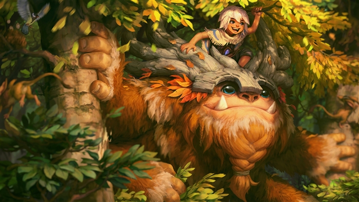 Nunu and Willump from League of Legends 4K