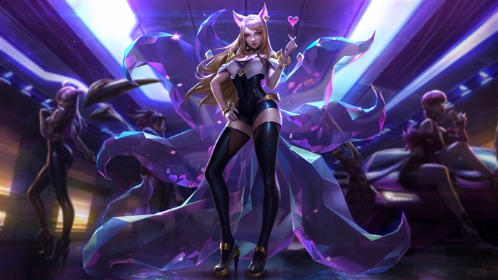 K/DA Ahri from League of Legends Splash Art 4K