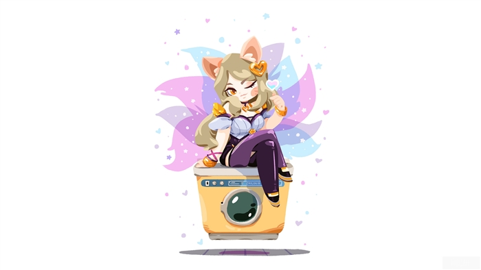 Chibi K/DA Ahri from League of Legends 4K