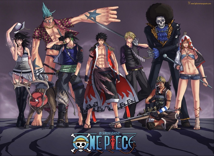 One Piece Strawhat Pirates Group Pose