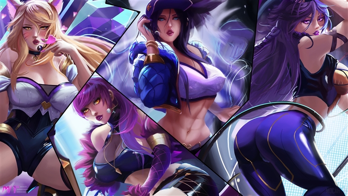 K/DA members from League of Legends 4K