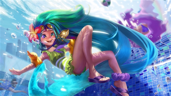 Pool Party Zoe from League of Legends 4K