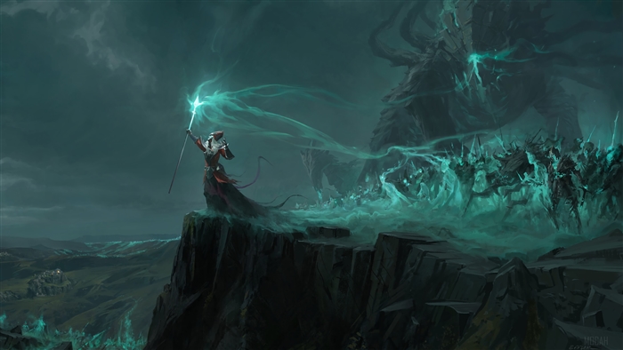 Karthus from League of Legends casting a spell