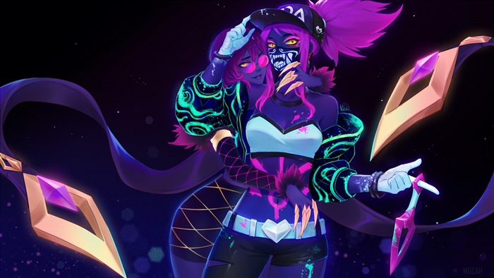 K/DA Akali and Evelynn from League of Legends 4K
