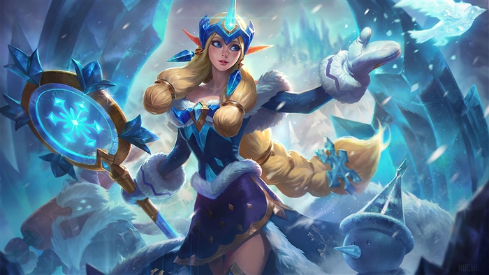 Winter Wonder Soraka from League of Legends 4K