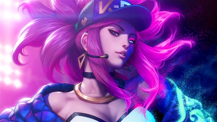 Akali from K/DA POP/STAR League of Legends 4K