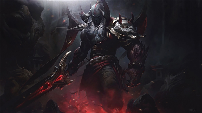Blood Moon Aatrox 4K Dark Warrior