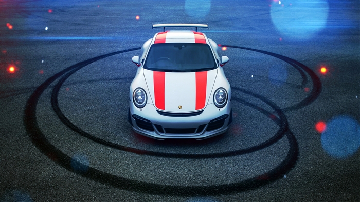 Porsche 911 Carrera GTS with Red Stripes 4K