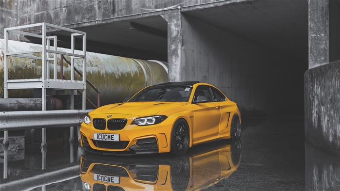 Yellow Manhart MH2 400 BMW Coupe 4K