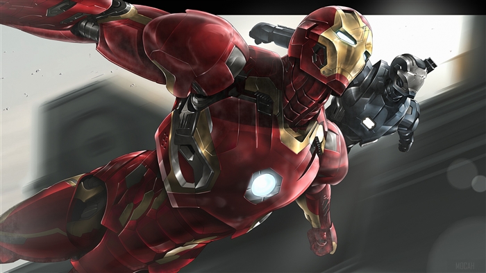 Iron Man and War Machine in Flight 4K