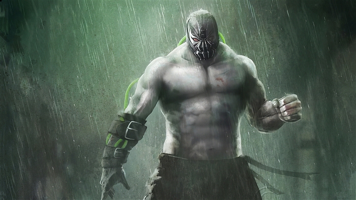 Bane in Rain 4K Digital Art