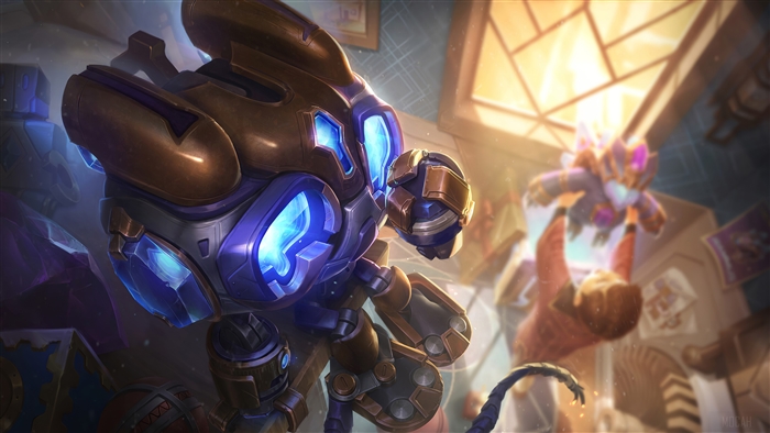 Hextech Amumu from League of Legends Splash Art 4K