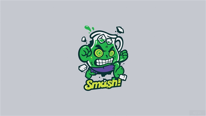 Hulk Kool-Aid pitcher smashing