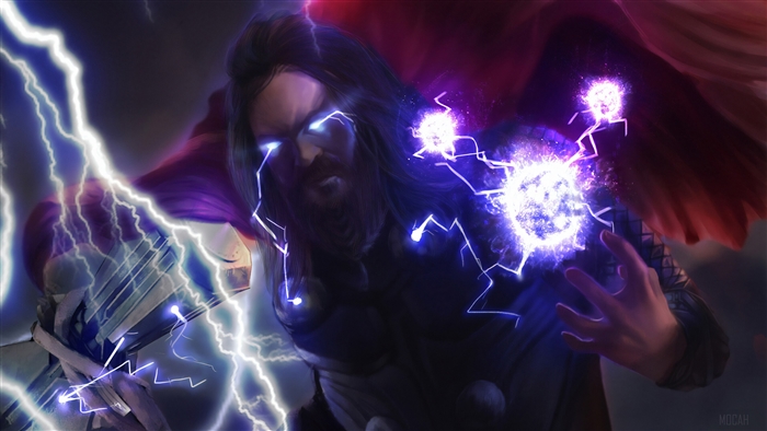 Thor with lightning
