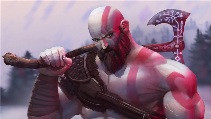 Kratos with Leviathan Axe 4K