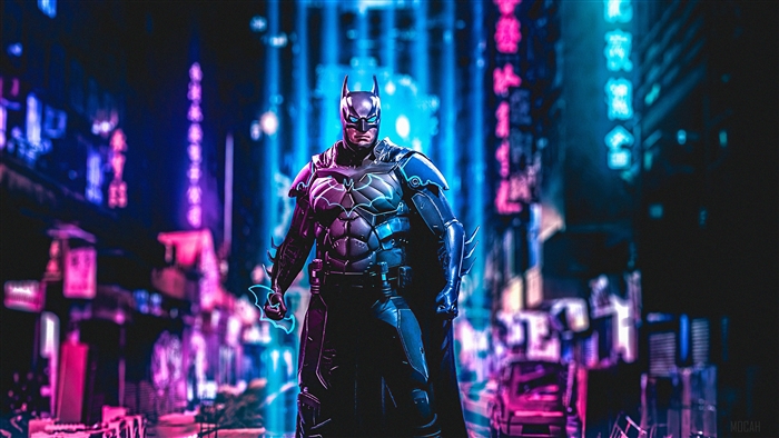 Batman in Cyberpunk City 4K