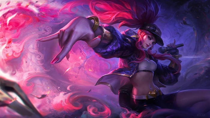 KDA Akali from League of Legends 4K Art