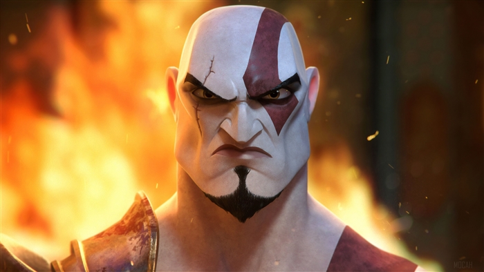 Kratos from God of War Angry Art 4K