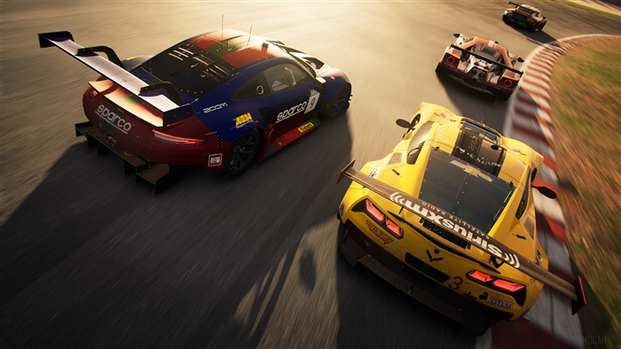 Racing Cars on Track 4K