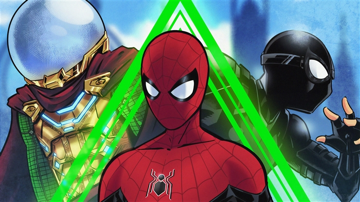 Spider-Man and Mysterio from Spider-Man: Far From Home 4K