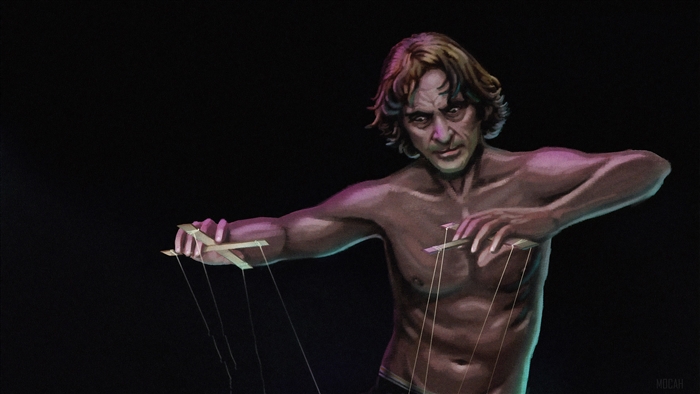 Man controlling puppet strings 4K