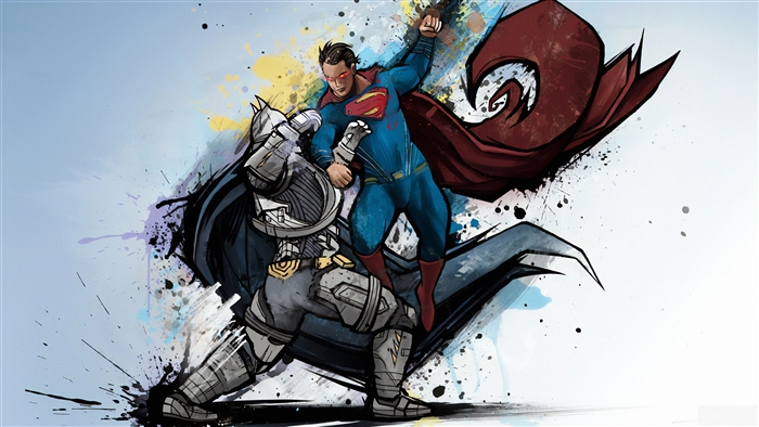 Batman vs Superman Sketch Art 4K