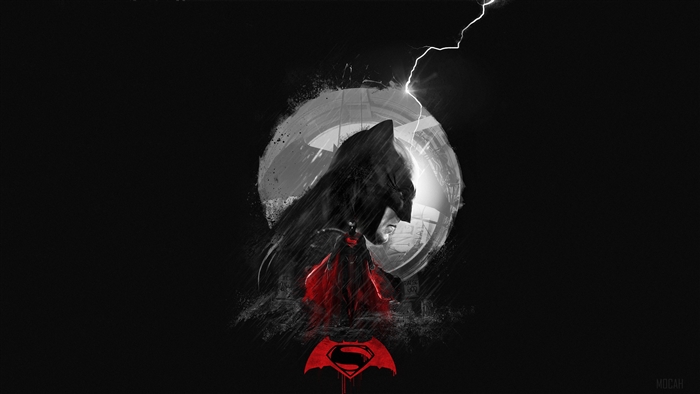 Batman and Superman Minimal Art 4K