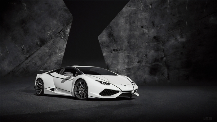 White Lamborghini Aventador 4K