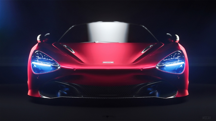 Red McLaren sports car front view 4K