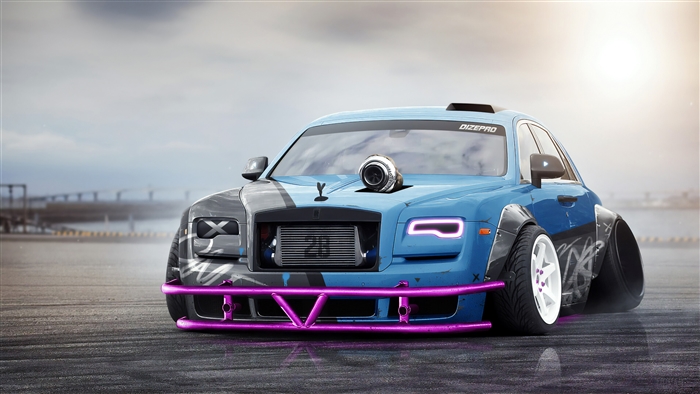 Customized Rolls Royce Ghost with Turbocharger 4K
