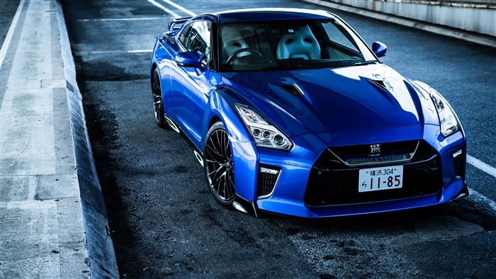 Blue Nissan GT R R35 50th Anniversary Edition 4K