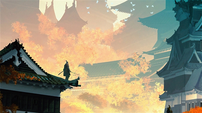 Samurai at the High Temple 4K