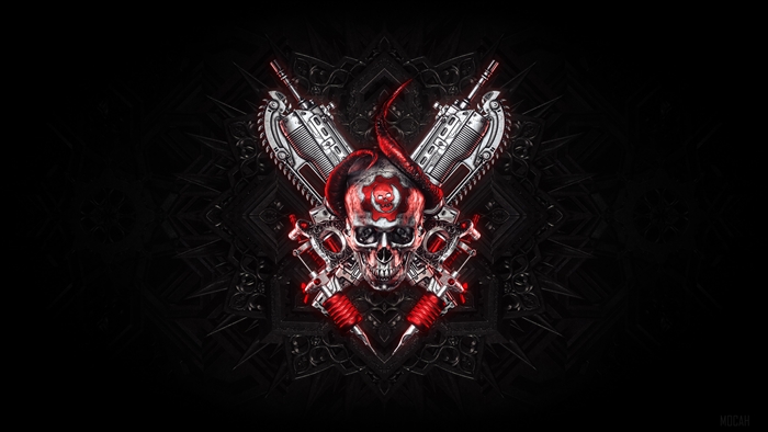 Gears of War Logo Skull Art 4K