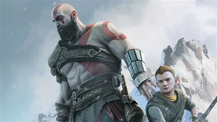 Kratos and Atreus from God of War 4K