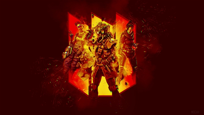 Apex Legends characters Bloodhound, Lifeline, and Wraith 4K