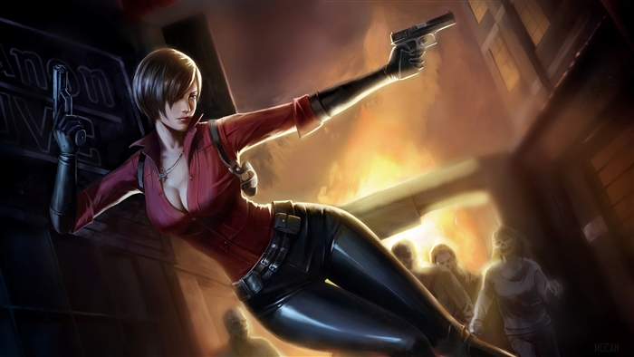 Ada Wong from Resident Evil 2 Art 4K